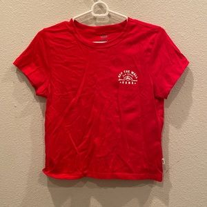 Red Vans Cropped Tee